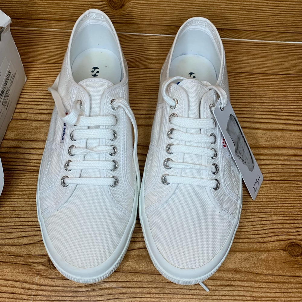NWT SUPERGA 2730 COTU White Platform Sneakers